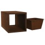 Set de Maceteros Home ESPRIT Metal 25 x 25 x 50 cm (2 Unidades)