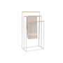 Toallero de Pie Home ESPRIT Blanco Natural Metal Bambú 45 x 22 x 85 cm