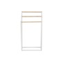 Toallero de Pie Home ESPRIT Blanco Natural Metal Bambú 45 x 22 x 85 cm