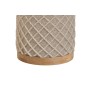 Brosse de salle de wc Home ESPRIT Beige Argenté Résine Bambou 9 x 9 x 37 cm