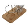Set de Aceitera y Vinagrera Home ESPRIT Transparente Natural Bambú Cristal 18,5 x 9,3 x 24 cm