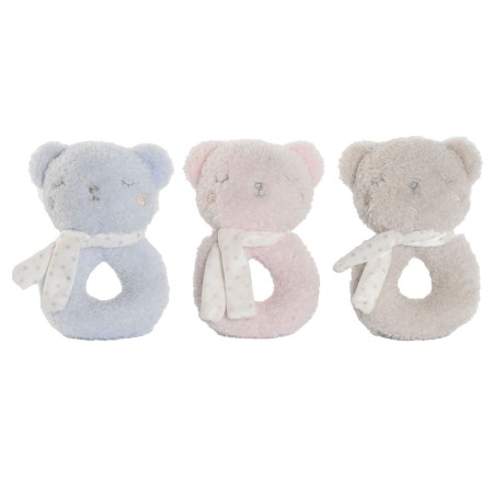 Peluche Sonajero Home ESPRIT 12 x 7 x 17 cm (3 Unidades)