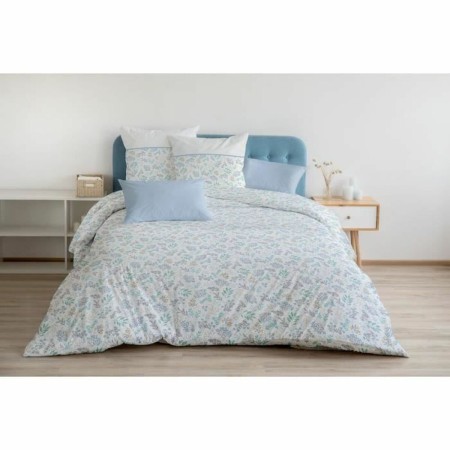 Parure de couette HOME LINGE PASSION 220 x 240 cm Bleu 3 Pièces