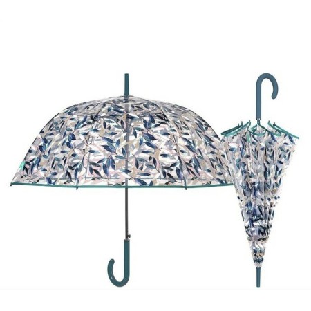 Parapluie automatique Perletti Transparent Microfibre Ø 89 cm Feuille d'une plante