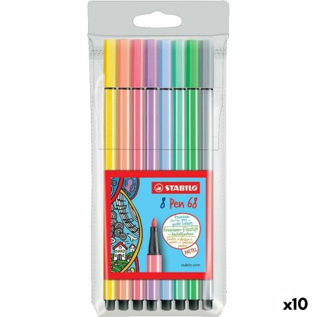 Set de Rotuladores Stabilo Pen 68 Multicolor (10 Unidades)