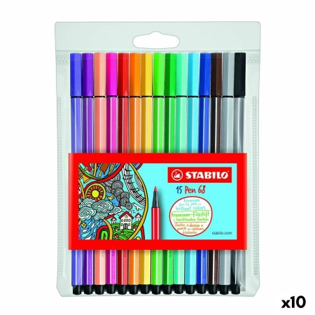 Set de Rotuladores Stabilo Pen 68 Multicolor (10 Unidades)