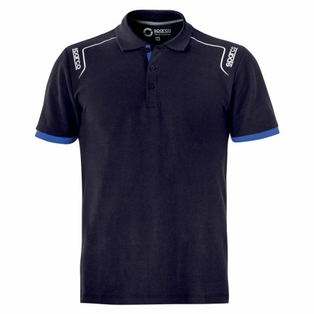 Polo de Manga Corta Sparco STRETCH Azul marino (Talla M)