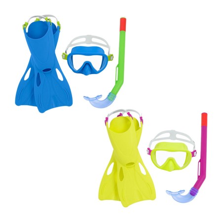 Gafas de Buceo con Tubo y Aletas Bestway Multicolor 24-27