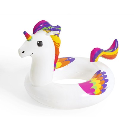 Flotador Hinchable Bestway Unicornio 119 x 91 cm Blanco Multicolor