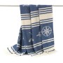 Serviette de plage Alexandra House Living Maca Bleu 125 x 180 cm