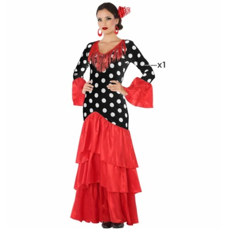 Déguisement pour Adultes Noir Rouge Danseuse de Flamenco Espagne