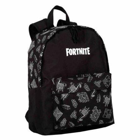 Mochila Escolar Fortnite Dark black Negro 41 x 31 x 13,5 cm Reflectante