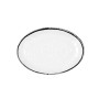 Assiette plate Quid Select Filo Blanc Noir Plastique 21,3 x 15 cm (12 Unités)