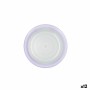 Plato de Postre Quid Kaleido Verde Morado Cerámica 19 cm (12 Unidades)