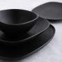 Assiette creuse Bidasoa Fosil Noir Céramique Carré 21,9 x 21,7 x 4,8 cm (6 Unités)