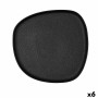 Assiette plate Bidasoa Fosil Noir Céramique Carré 26,3 x 25,5 x 2,4 cm (6 Unités)