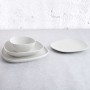 Assiette plate Bidasoa Fosil Blanc Céramique Carré 21,1 x 20,3 x 2,3 cm (9 Unités)