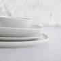 Assiette creuse Bidasoa Fosil Blanc Céramique Carré 21,9 x 21,7 x 4,8 cm (6 Unités)