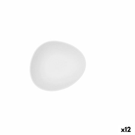 Bol Bidasoa Fosil Blanc Céramique Oblongue 14 x 12,4 x 4,8 cm (12 Unités)