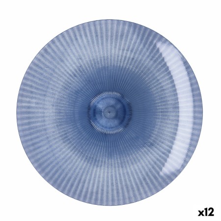 Assiette plate Quid Sunset Bleu Plastique 26 cm (12 Unités)