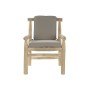Chaise de jardin DKD Home Decor Naturel Gris clair Teck 65 x 80 x 92 cm