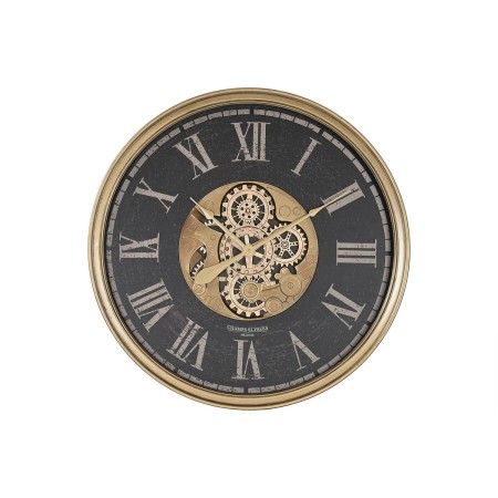 Horloge Murale Home ESPRIT Noir Doré Verre Fer 80 x 9,5 x 80 cm