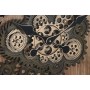 Reloj de Pared Home ESPRIT Negro Dorado Natural Cristal Hierro Vintage 67 x 9 x 67 cm