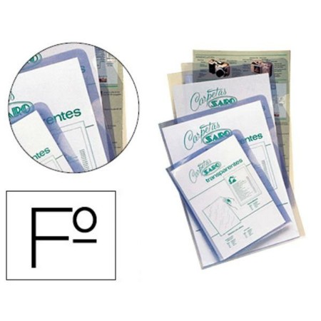 Carpeta Portafolios Saro 327 Transparente A4 Plástico (50 Unidades)