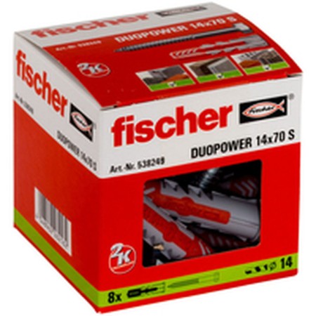 Chevilles et vis Fischer DUOPOWER 538249 Ø 14x70 mm (8 Unités)