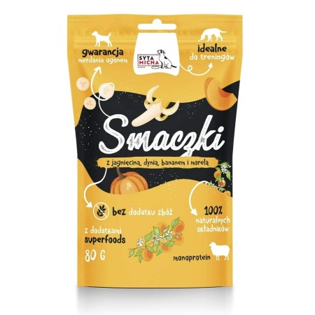 Snack para Perros SYTA MICHA Plátano Albaricoque Cordero Calabaza 80 g