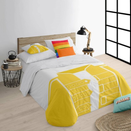 Housse de Couette Decolores Pride 68 Jaune 240 x 220 cm