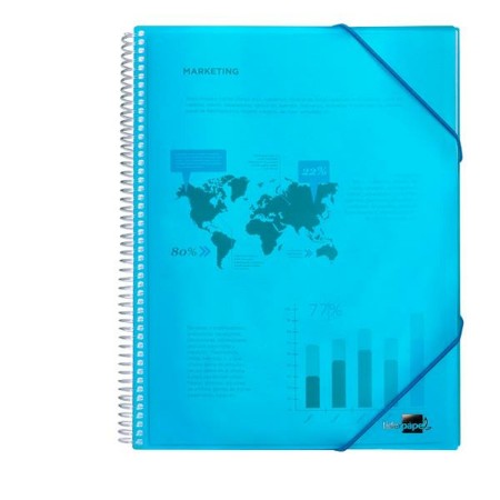 Portadocumentos Liderpapel EC09 Azul A4