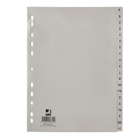 Separador Q-Connect KF00325 Gris Transparente PVC (25 Unidades)