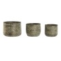 Set de Maceteros Home ESPRIT Verde Aluminio 17 x 17 x 13 cm