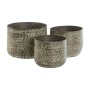 Set de Maceteros Home ESPRIT Verde Aluminio 17 x 17 x 13 cm