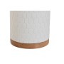 Brosse de salle de wc Home ESPRIT Blanc Argenté Naturel Résine Bambou 9 x 9 x 37 cm