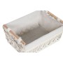 Cesto para la Ropa Sucia Home ESPRIT Blanco Natural Metal Shabby Chic 42 x 32 x 51 cm 5 Piezas