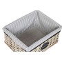 Panier à linge Home ESPRIT Blanc Marron Noir Gris Naturel osier Shabby Chic 47 x 35 x 55 cm 5 Pièces