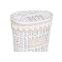 Panier à linge Home ESPRIT Blanc Beige osier 49 x 36 x 55 cm 3 Pièces