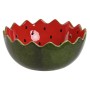 Bol para Aperitivos Home ESPRIT Rojo Verde Gres Sandía 15 x 15 x 6,5 cm