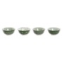 Set de Cuencos Home ESPRIT Blanco Verde Porcelana Shabby Chic 15 x 15 x 7 cm
