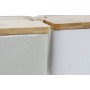 Salero con Tapa Home ESPRIT Blanco Beige Natural Bambú Dolomita 15 x 12 x 11 cm (2 Unidades)