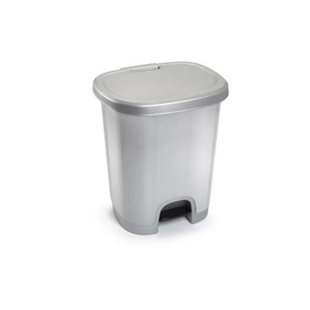 Seau à déchets avec pédale Plastic Forte 1206112 Gris Plastique 27 L