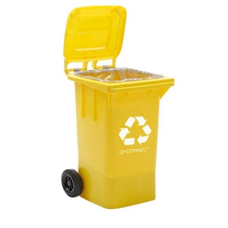 Poubelle Q-Connect KF16543 Jaune Plastique 100 L