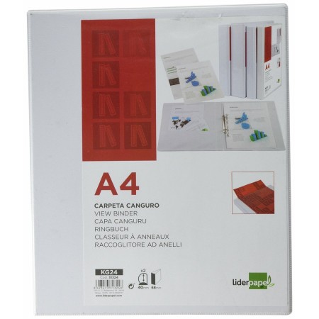 Reliure à anneaux Liderpapel KG24 Blanc A4