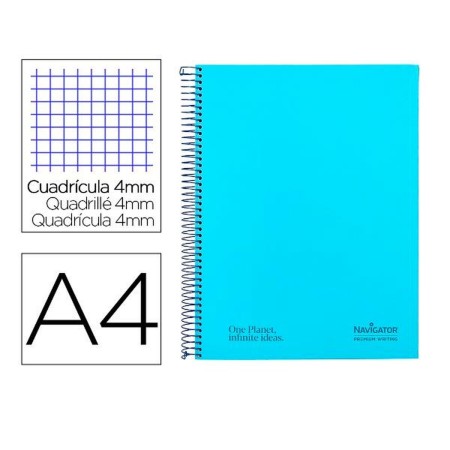 Cuaderno Navigator NA34 Celeste A4 80 Hojas