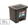 Seau à déchets avec pédale Plastic Forte 1126522 Noir Plastique 30 L