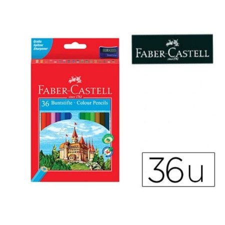 Crayons de couleur Faber-Castell Castle Multicouleur 36 Pièces