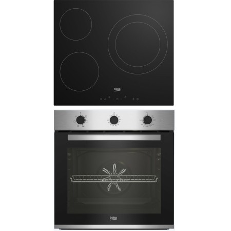 Conjunto de Horno y Vitrocerámica BEKO BBSE12121XD Negro