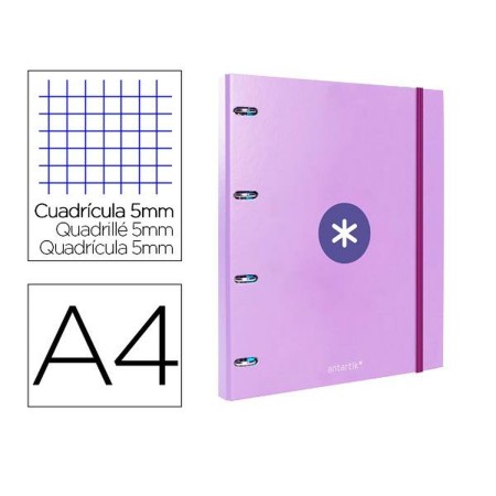 Carpeta de anillas Antartik AW61 A4 Lavanda